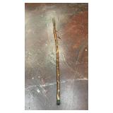 rustic wooden walking stick