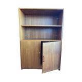 Mid-Century Modern Wood Cabinet with Shelves