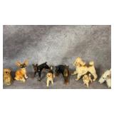 Vintage Miniature Porcelain Dog Figurines, Wade