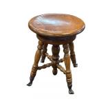 Antique Claw Ball Foot Piano Stool