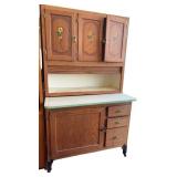 Early 20th-Century Wooden Hoosier-Style Cabinet