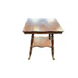 Antique Quarter Sawn Glass Ball Claw Feet Parlor