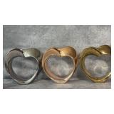 Metallic Abstract Ceramic Heart-shaped Sculptures