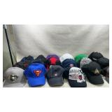 collection of various baseball caps and snapback