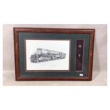Framed Railroad Art Print by H.L. Scott with Pins