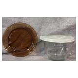 Vintage Pampered Chef 8-Cup Glass Batter Bowl