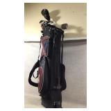 Golf Clubs with Bag Featuring Assorted Irons