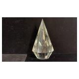 Vintage Crystal Glass Faceted Diamond-shaped