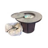 Crystal Gas Firepit with Cover