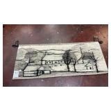 vintage wall hanging tapestry featuring a