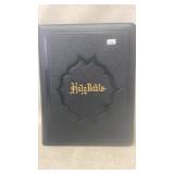 Black Leather-bound Holy Bible With Gold Lettering