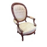 Victorian Upholstered Mahogany Armchair