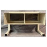 Vintage Beige Metal Two-compartment Desktop