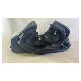 Union Pacific Black Leather Backpack with Patch