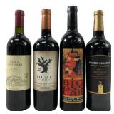 (4) Sealed Collector Bottles Of Wine