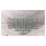 Clear Textured Glass Tumblers