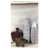 Vases and folk art javelina