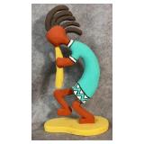 Signed Cottonwood Kokopelli Fertility Deity Art