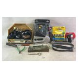 Ratchet Tie Downs, Stapler, Socket Set, Wire Rope