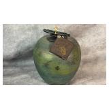 Mini Jeremy Diller Raku Signed Dream Jar Colorful