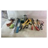 Assortment of garden tools and accessories