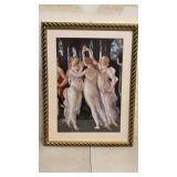 Framed Print of Three Graces Dancing by Sandro
