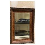 Vintage Ogee Mirror, Mahogany Wood Frame