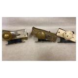 3 vintage door knobs
