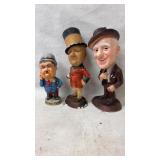 decorative chalkware statues of Laurel and Hardy