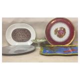 collection of decorative porcelain plates