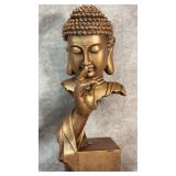 Copper Toned Resin Silent Meditation Shakyamuni