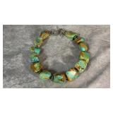 Vintage Large Turquoise Beaded Necklace with