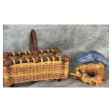 Handmade Ceramic Whale Sculpture Screwed into