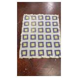 Handmade vintage wool quilt