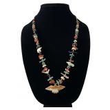 NATIVE AMERICAN FETISH THUNDERBIRD NECKLACE