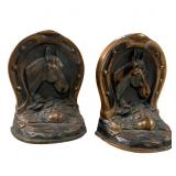 VINTAGE CAST METAL SOUTHWESTERN BOOKENDS
