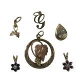 (6) 10K & 14K YELLOW GOLD PENDANTS