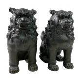 VINTAGE CAST METAL JAPANESE SHISHI SCULPTURES