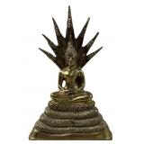 VINTAGE BRASS PANG NAK PONG BUDDAH SCULPTURE