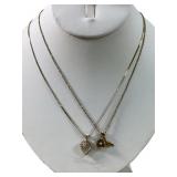 (2) 14K YELLOW GOLD LADIES NECKLACES