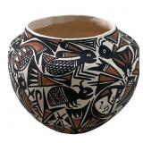 BERLEEN ESTEVAN ACOMA 'INSECTS' POTTERY POT