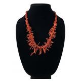 NATIVE AMERICAN RED BRANCH CORAL NECKLACE