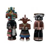(3) VINTAGE MINIATURE HOPI KACHINA DOLLS