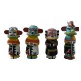 (4) VINTAGE MINIATURE HOPI KACHINA DOLLS