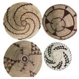 (4) HAND COILED SOUTHWESTERN BASKETS
