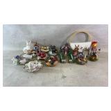 Assortment of decorative candle tops, and more