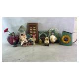 Assortment of home garden decorations