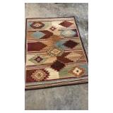 Madlena Olefin Area Rug With Geometric Pattern