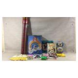 Care bear trash can, arts and crafts supplies