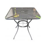 Square Black Metal Mesh Outdoor Patio Table